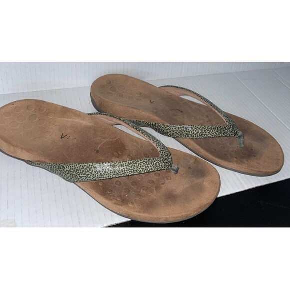Vionic Orthaheel Sandal Womens 9 Green Arch Support Flip Flops Thongs Slides‎ - Picture 1 of 10